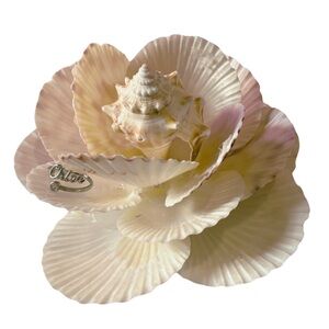 Seashell Flower Trinket Tray - Jewelry Holder - Large Shell Flower